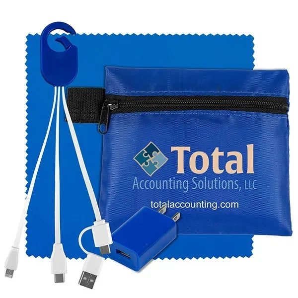Tech Home and Travel Kit w/ Cleaning Cloth / Wall Charger