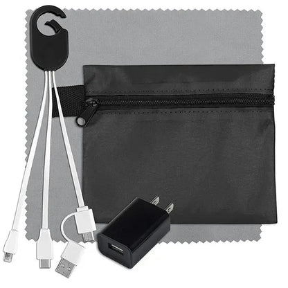 Tech Home and Travel Kit w/ Cleaning Cloth / Wall Charger