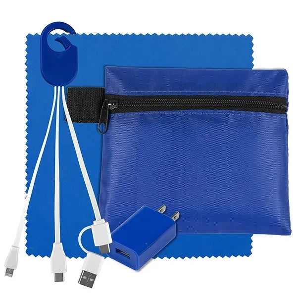Tech Home and Travel Kit w/ Cleaning Cloth / Wall Charger