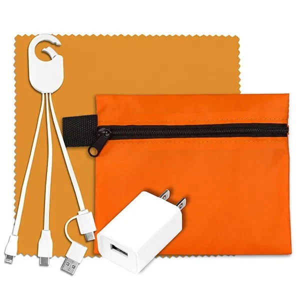 Tech Home and Travel Kit w/ Cleaning Cloth / Wall Charger