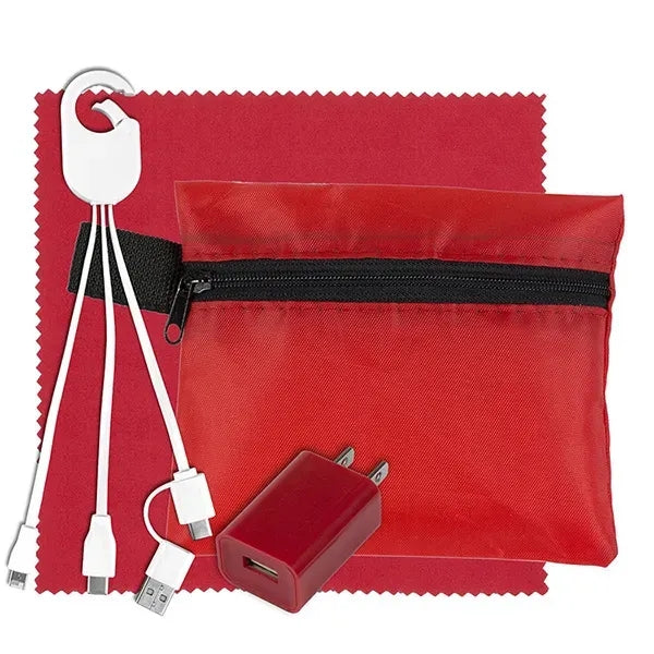 Tech Home and Travel Kit w/ Cleaning Cloth / Wall Charger