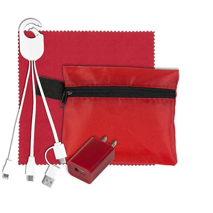 Tech Home and Travel Kit w/ Cleaning Cloth / Wall Charger