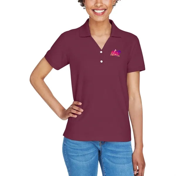 Devon & Jones Ladies' Short-Sleeve Y-Collar Polo Shirt