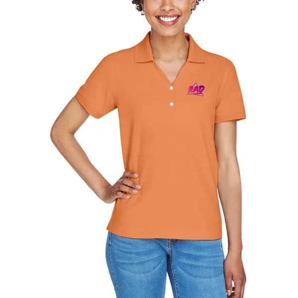 Devon & Jones Ladies' Short-Sleeve Y-Collar Polo Shirt