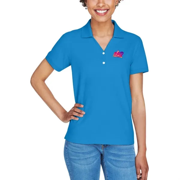 Devon & Jones Ladies' Short-Sleeve Y-Collar Polo Shirt