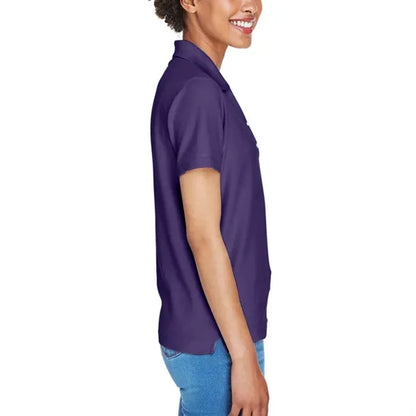 Devon & Jones Ladies' Short-Sleeve Y-Collar Polo Shirt