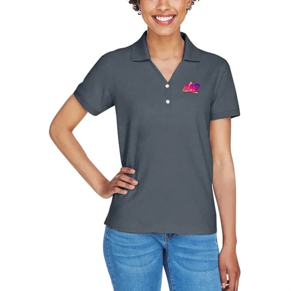 Devon & Jones Ladies' Short-Sleeve Y-Collar Polo Shirt
