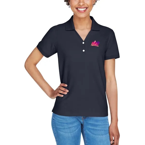 Devon & Jones Ladies' Short-Sleeve Y-Collar Polo Shirt