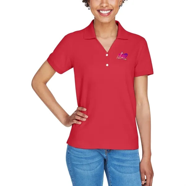 Devon & Jones Ladies' Short-Sleeve Y-Collar Polo Shirt