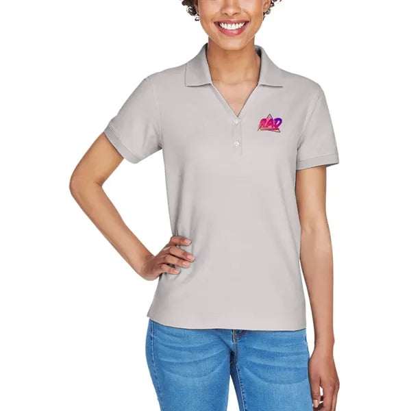 Devon & Jones Ladies' Short-Sleeve Y-Collar Polo Shirt