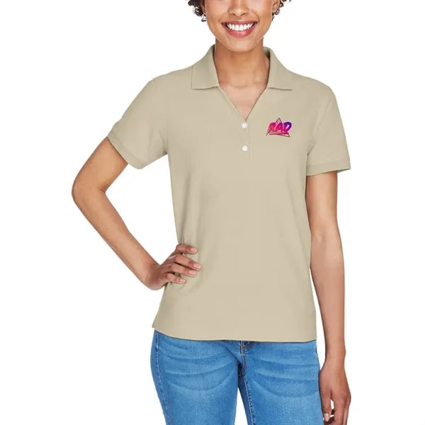 Devon & Jones Ladies' Short-Sleeve Y-Collar Polo Shirt