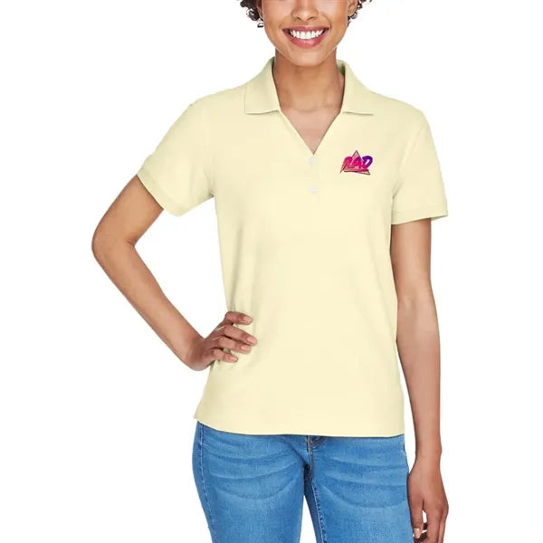 Devon & Jones Ladies' Short-Sleeve Y-Collar Polo Shirt