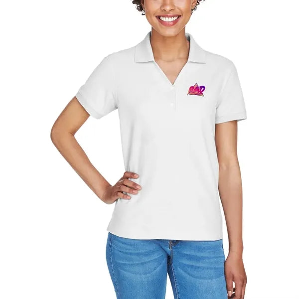 Devon & Jones Ladies' Short-Sleeve Y-Collar Polo Shirt