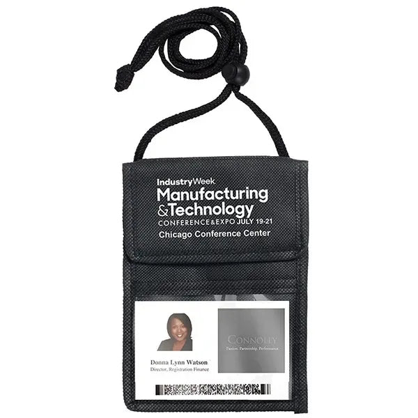 NonWoven Econo 5 Function Tradeshow Badgeholder & NeckWallet