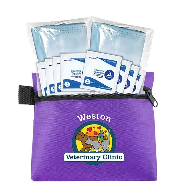 Titan Wipe it Down First Aid Travel Kit in Zippered Pouch