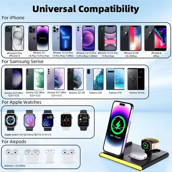 4-in-1 Foldable Magnetic Wireless Charger