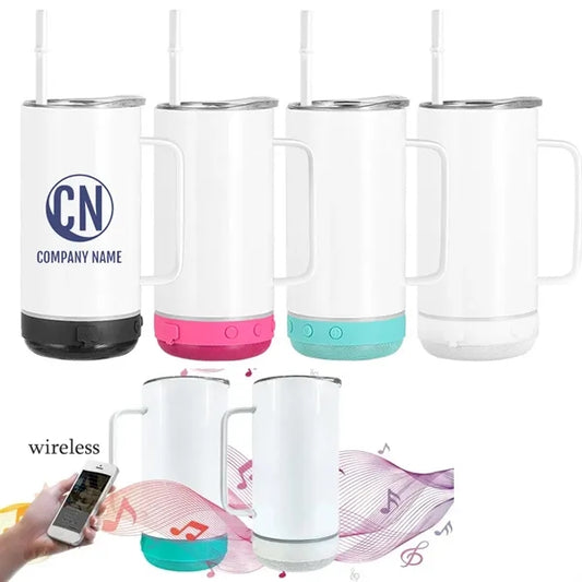 14oz Bluetooth Speaker Tumbler With Handle