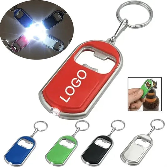 3-in-1 Bottle Opener Key Chain with LED Light