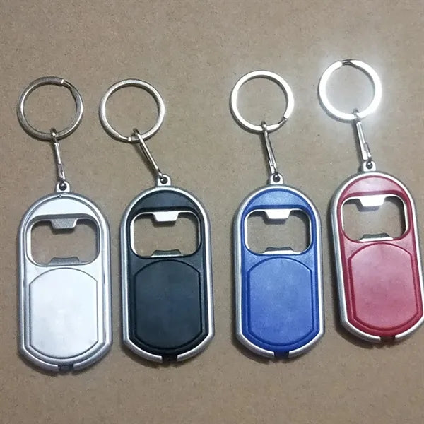 3-in-1 Bottle Opener Key Chain with LED Light