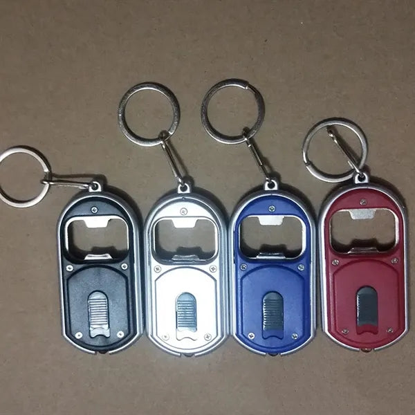 3-in-1 Bottle Opener Key Chain with LED Light