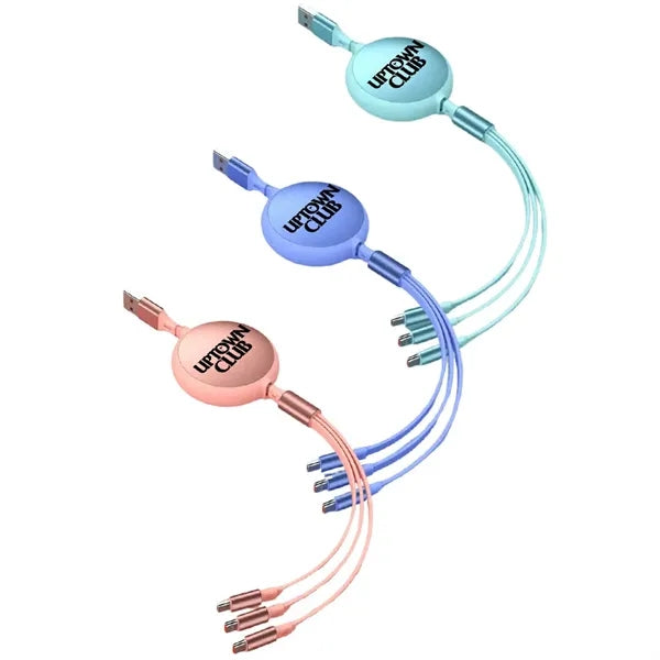 3.9 FT Retractable Multi 3 in 1 Charging Cable