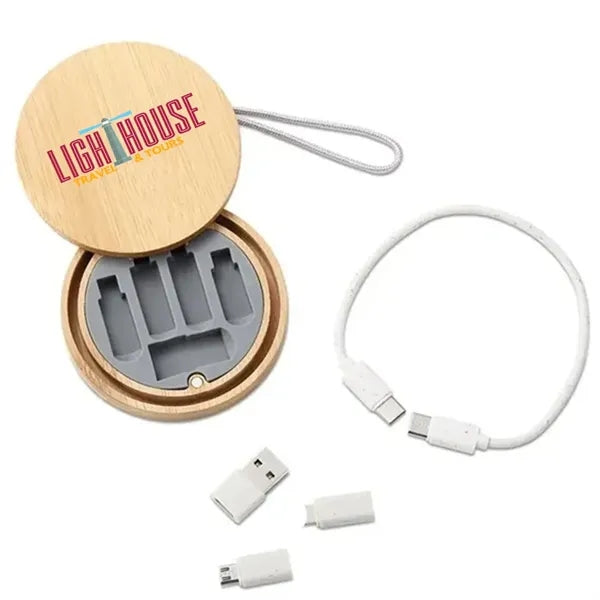 Wooden Grain Multi USB Adapter Cable Kit