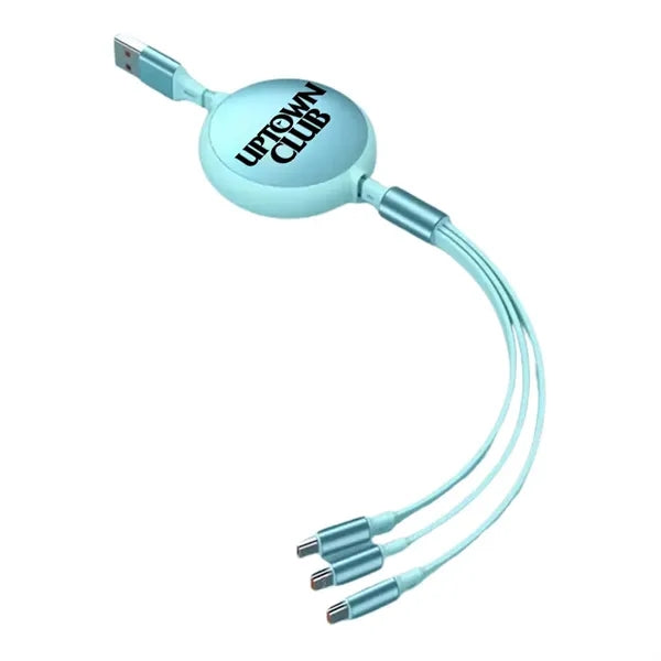 3.9 FT Retractable Multi 3 in 1 Charging Cable