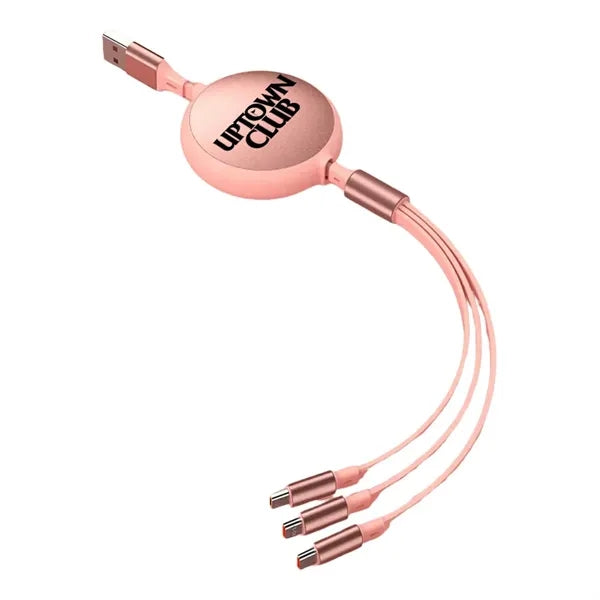 3.9 FT Retractable Multi 3 in 1 Charging Cable