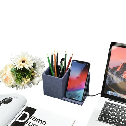 Multifunctional  Wireless Charging Pen Holder Organizer