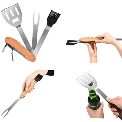 5-in-1 BBQ Multi-Tool Grilling Outdoor Foldable Portable
