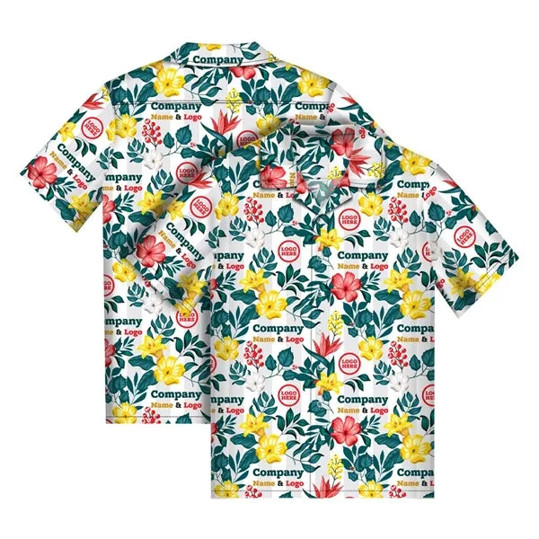 Men's Sublimated Hawaiian Cuban Collar Camp Shirt