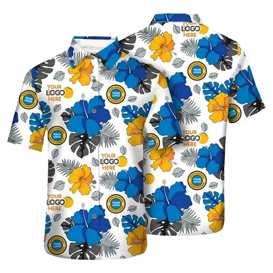 Women's Custom Dye Sublimated Stretch Poly Hawaiian Shirt