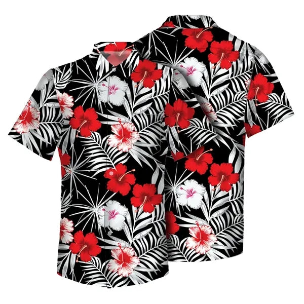 MEN'S 135GSM CUSTOM SUBLIMATED HAWAIIAN SHIRT WITH POCKET
