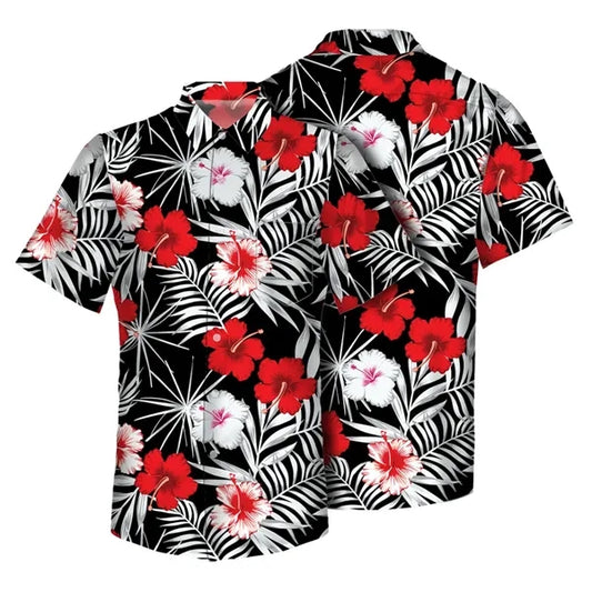 MEN'S 135GSM CUSTOM SUBLIMATED HAWAIIAN SHIRT WITH POCKET