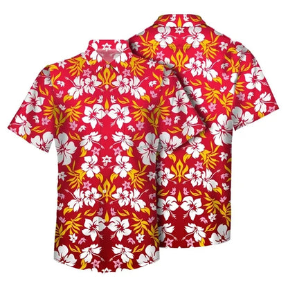 MEN'S 135GSM CUSTOM SUBLIMATED HAWAIIAN SHIRT WITH POCKET
