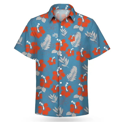 Dye Sublimation Hawaiian Shirt-120gsm Customized (Ocean)