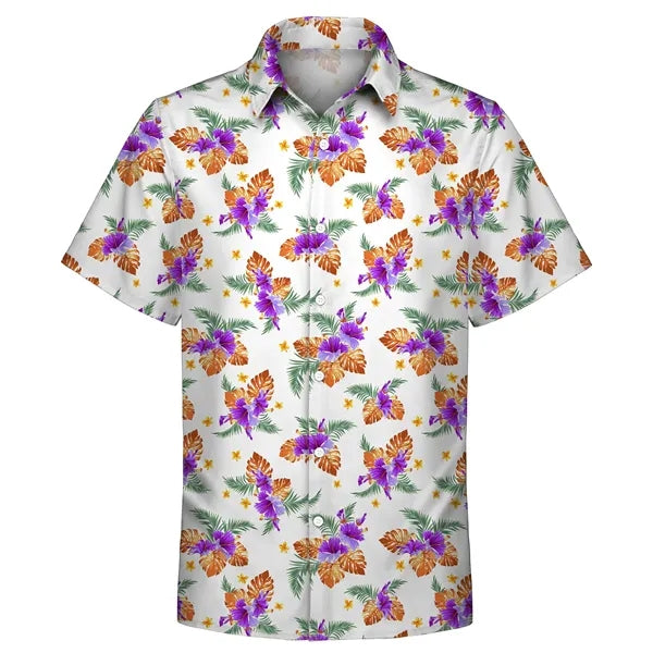 Dye Sublimation Hawaiian Shirt-120gsm Customized (Ocean)