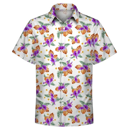Dye Sublimation Hawaiian Shirt-120gsm Customized (Ocean)