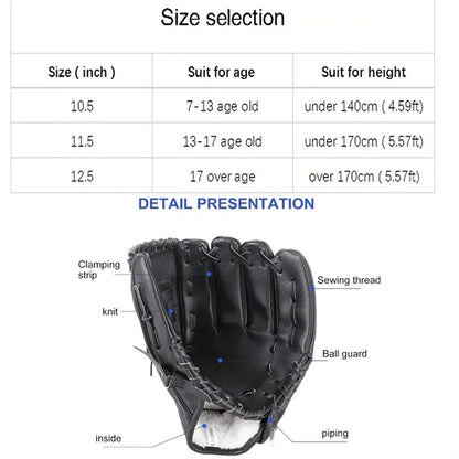 Custom Baseball Softball Glove Pitcher Mitt Size 10.5 11.5 1