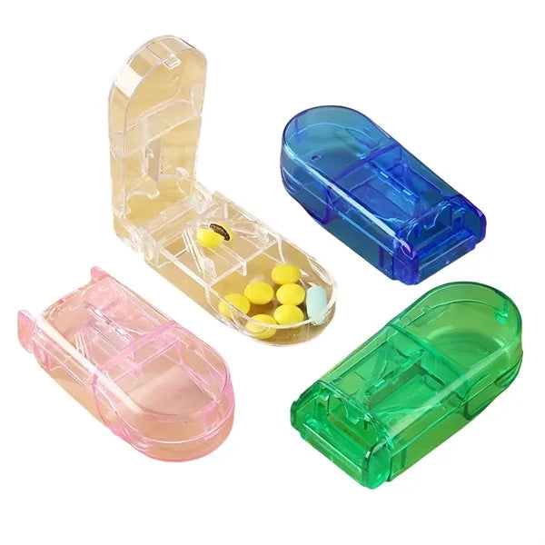 Portable Pill Tablet Cutter Medicine Splitter box Dispenser