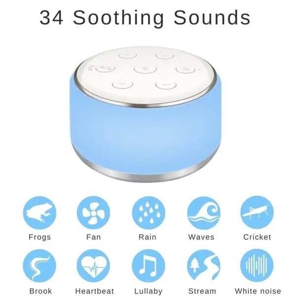White Noise Sound Machine Baby For Sleeping With Night Light
