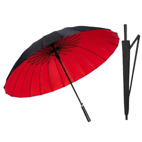Luxury Umbrella 24-Rib Double-Layer Outdoor Rainstorm Travel
