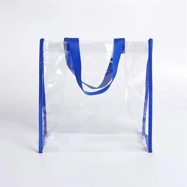 Clear Transparent PVC Tote Bag Shopping Handbag MOQ 100pcs