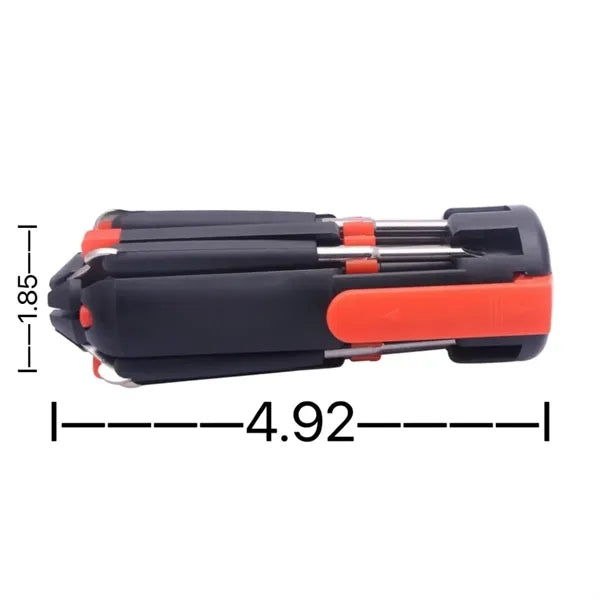 8-In-1 Screwdriver Set With LED Torch Multitool Flashlight