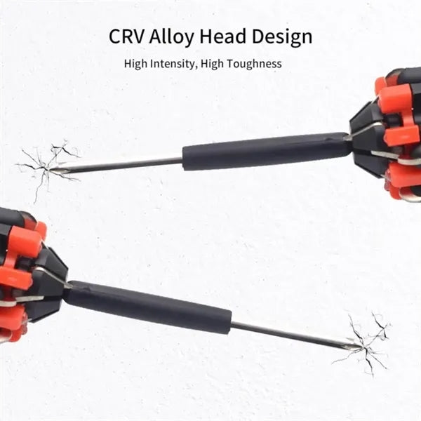 8-In-1 Screwdriver Set With LED Torch Multitool Flashlight