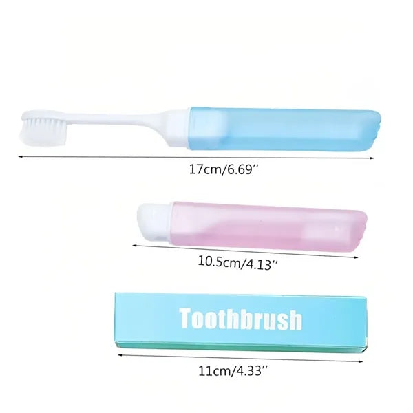 Portable Folding Toothbrush Set For Travel Camping