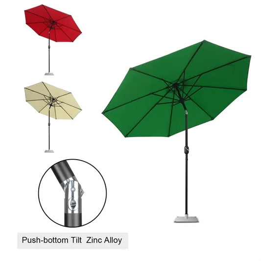 9' Heavy Duty Market Umbrella with Crank Lift and Tilt