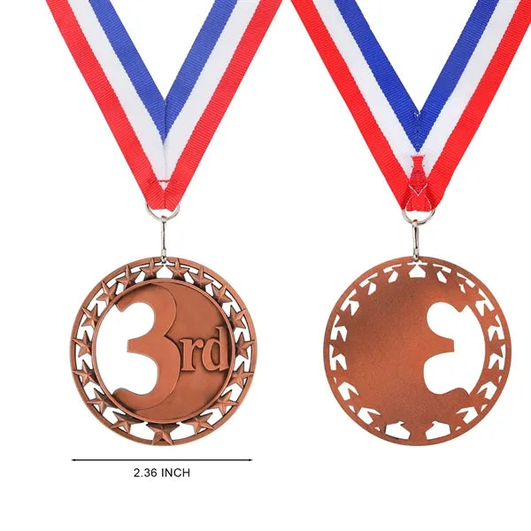 Custom Star Circle Place Medals