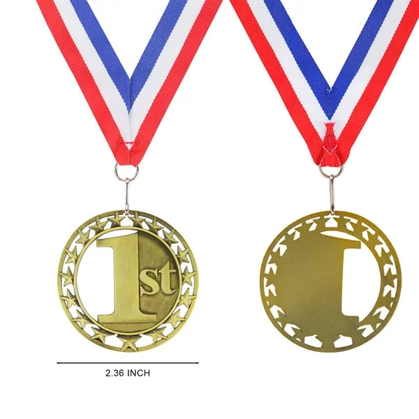 Custom Star Circle Place Medals