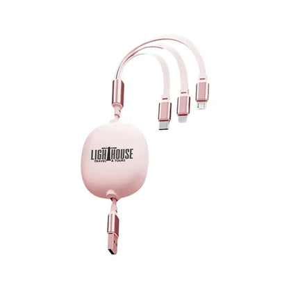 3.9ft Retractable Multi Charging Cable Cord